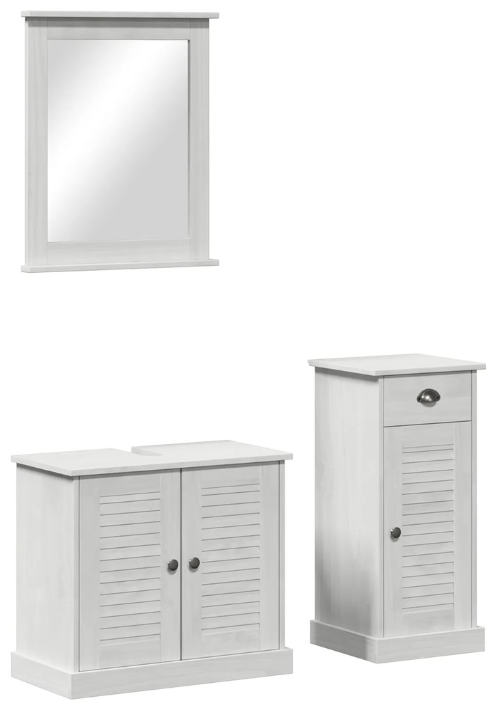 vidaXL Σετ Επίπλων Μπάνιου με συρτάρι 3 pcs Καφέ 37 x 34 x 80 εκ