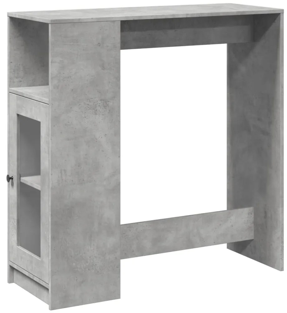 vidaXL Τραπέζι Μπαρ με Ράφια Γκρι Σκυρ. 101x40x103,5 εκ Επεξεργ. Ξύλο