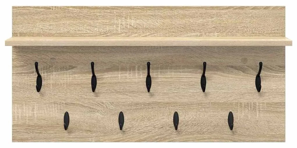 vidaXL Τοίχου Κρεμάστρα Sonoma Δρυς 80 x 40 x 12 cm Επεξεργασμένο ξύλο