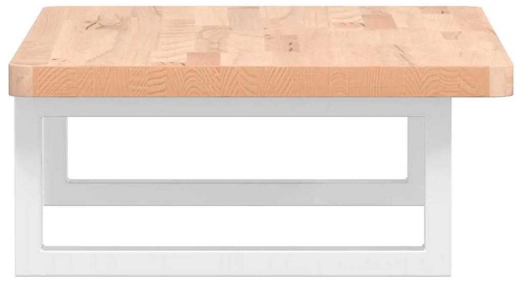 vidaXL Ράφι Νιπτήρα Τοίχου από Ατσάλι / Μασίφ Ξύλο Οξιάς