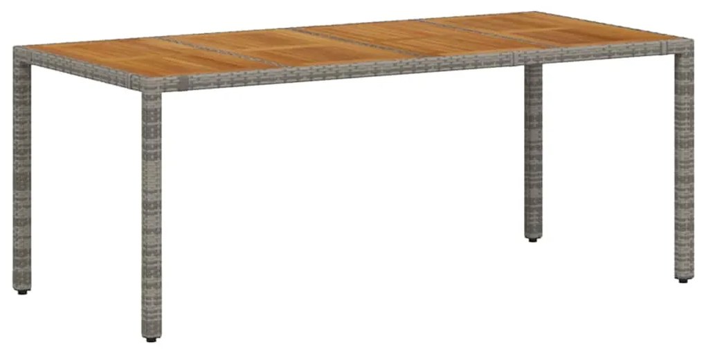 vidaXL Σέτ φαγητού για κήπο 9 pcs Γκρι, Καφέ 190 x 90 x 75 cm
