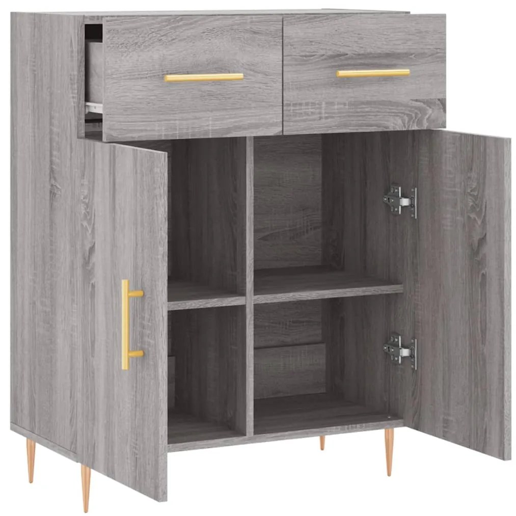 vidaXL Ντουλάπι Γκρι Sonoma 69,5 x 34 x 90 εκ. από Επεξεργασμένο Ξύλο