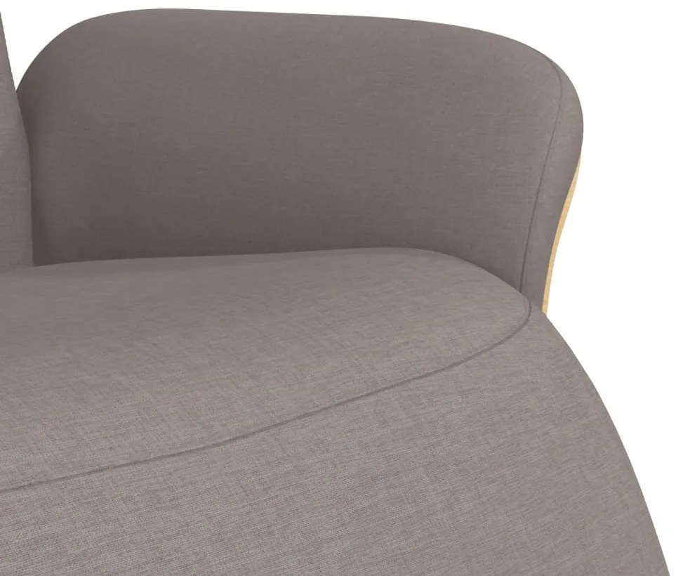 vidaXL Πολυθρόνα Ανακλινόμενη με Υποπόδιο Taupe Υφασμάτινη