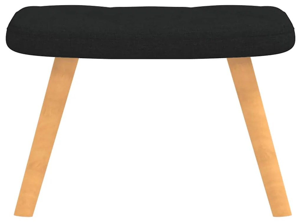 vidaXL Πολυθρόνα Relax Μαύρη Υφασμάτινη με Σκαμπό