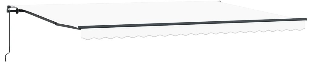 vidaXL Χειροποίητη Ανασυρόμενη Τέντα Λευκή 500x350 cm