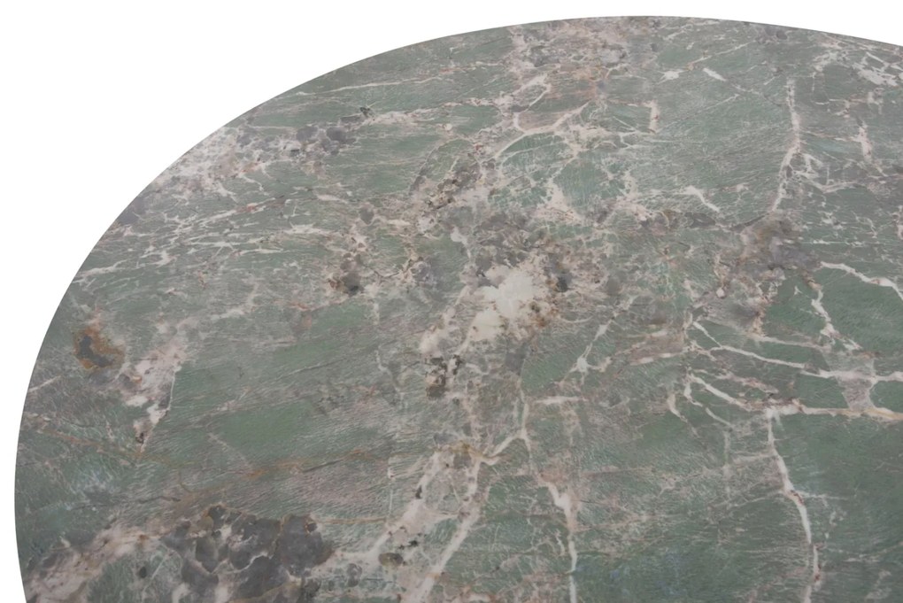 ΤΡΑΠΕΖΙ ΣΤΡΟΓΓΥΛΟ ZOD HM9852.03 ΠΡΑΣΙΝΟ ΜΑΡΜΑΡΟ ΚΕΡΑΜΙΚΟ TOP-ΜΑΥΡΑ ΜΕΤΑΛ.ΠΟΔΙΑ Φ135x74Υεκ