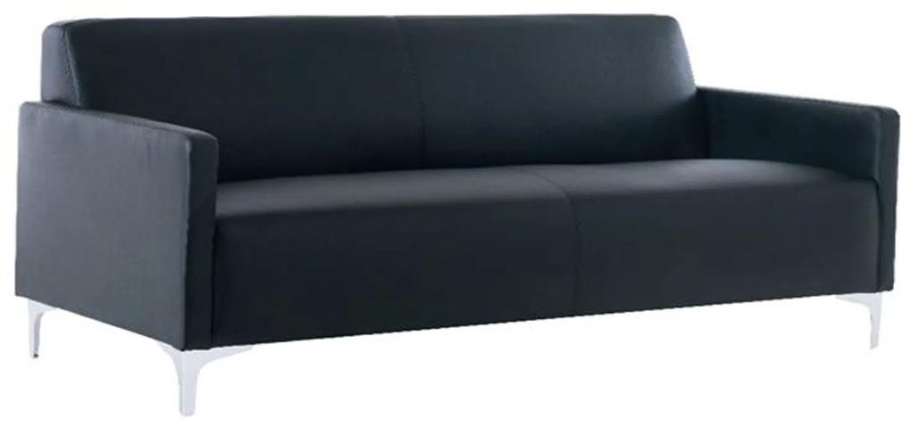 Καναπές 3-Θέσιος Style Ε948,32 K/D Pu Μαύρο 164x71x72 cm Τεχνόδερμα