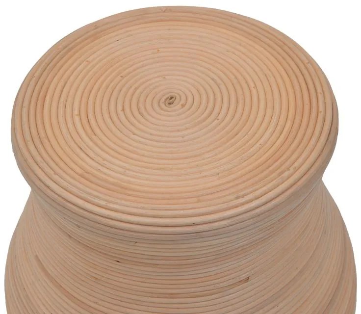 Σκαμπό Bulaten Inart rattan σε φυσική απόχρωση Φ45x45εκ 45x45x45 εκ.