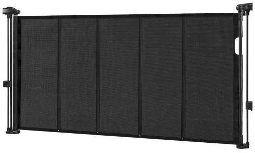 VEVOR Retractable Baby Gate 870 mm Tall Extend to 1400 mm Wide Kids Pets Black