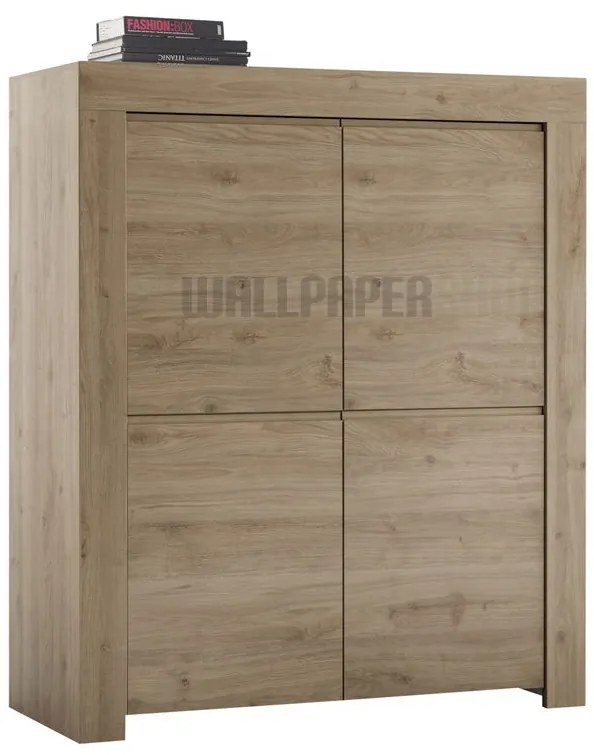 Finze Ψηλός Μπουφές Μπεζ 110x110x42 cm