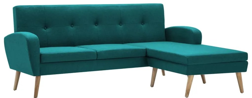 vidaXL Καναπές Γωνιακός Πράσινος 186 x 136 x 79 εκ. Υφασμάτινος
