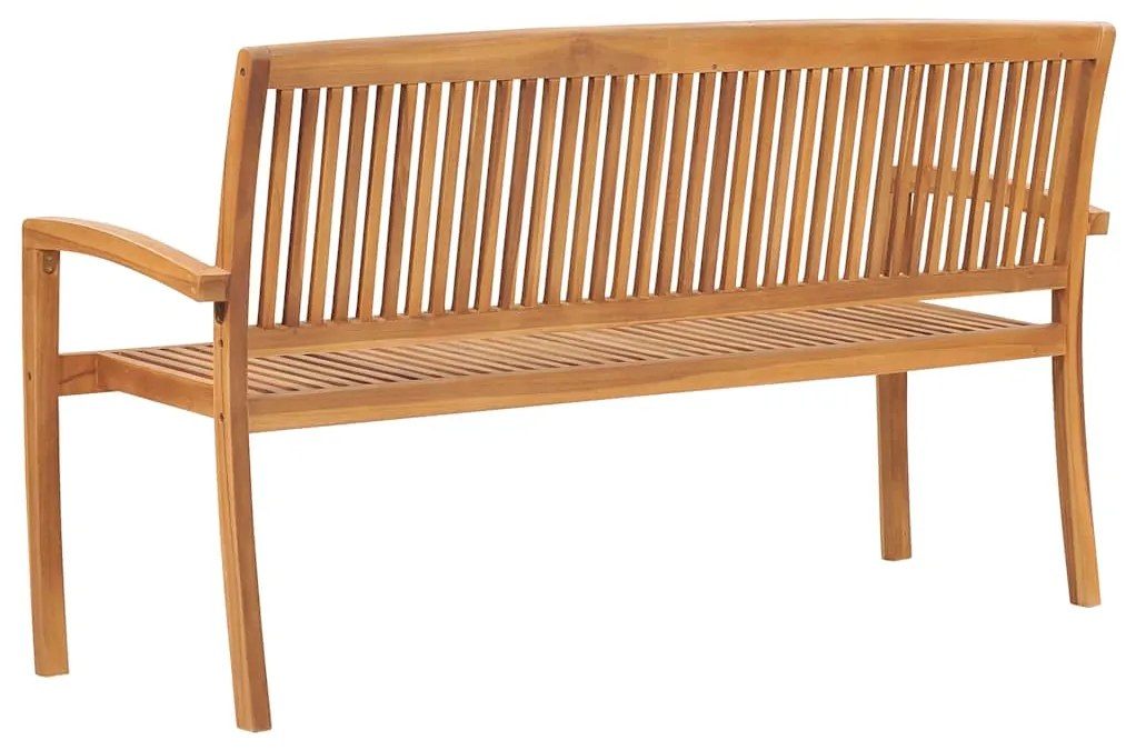 vidaXL Παγκάκι Κήπου Τριθέσιο Στοιβαζόμενο 159 εκ. από Μασίφ Ξύλο Teak