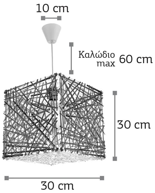 Κρεμαστό φωτιστικό από ροζ plexiglass (4339-Ροζ) - 4339-Ροζ