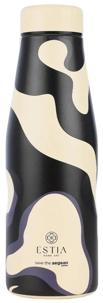 Μπουκάλι Θερμός Bold Drift Save The Aegean 01-31640 500ml Beige-Black Estia