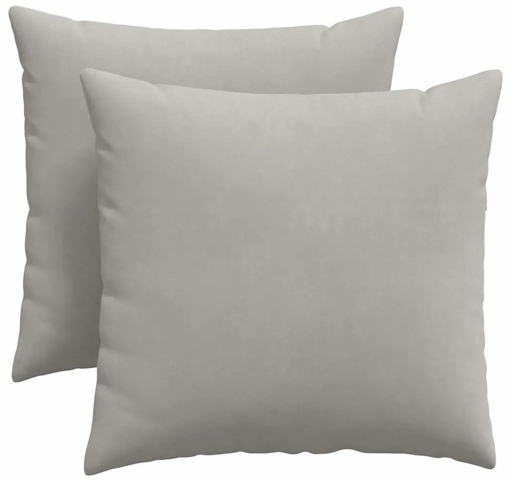 vidaXL Μαξιλάρι Καναπέ 2 pcs Ανοιχτό γκρι 45 x 45 cm ύφασμα