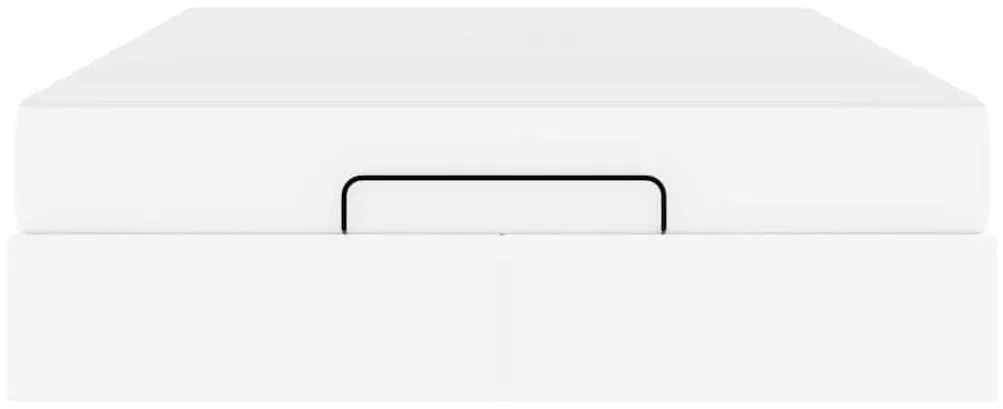 vidaXL Σκελετός κρεβατιού με στρώμα με στρώμα 2 pcs Λευκό PVC