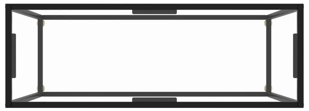 vidaXL Τραπέζι Κονσόλα Διαφανές 100 x 35 x 75 εκ. από Ψημένο Γυαλί