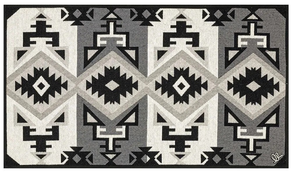 Χαλάκι Κουζίνας Kilim 005 50X140cm Grey Sdim 50X140 Βαμβάκι