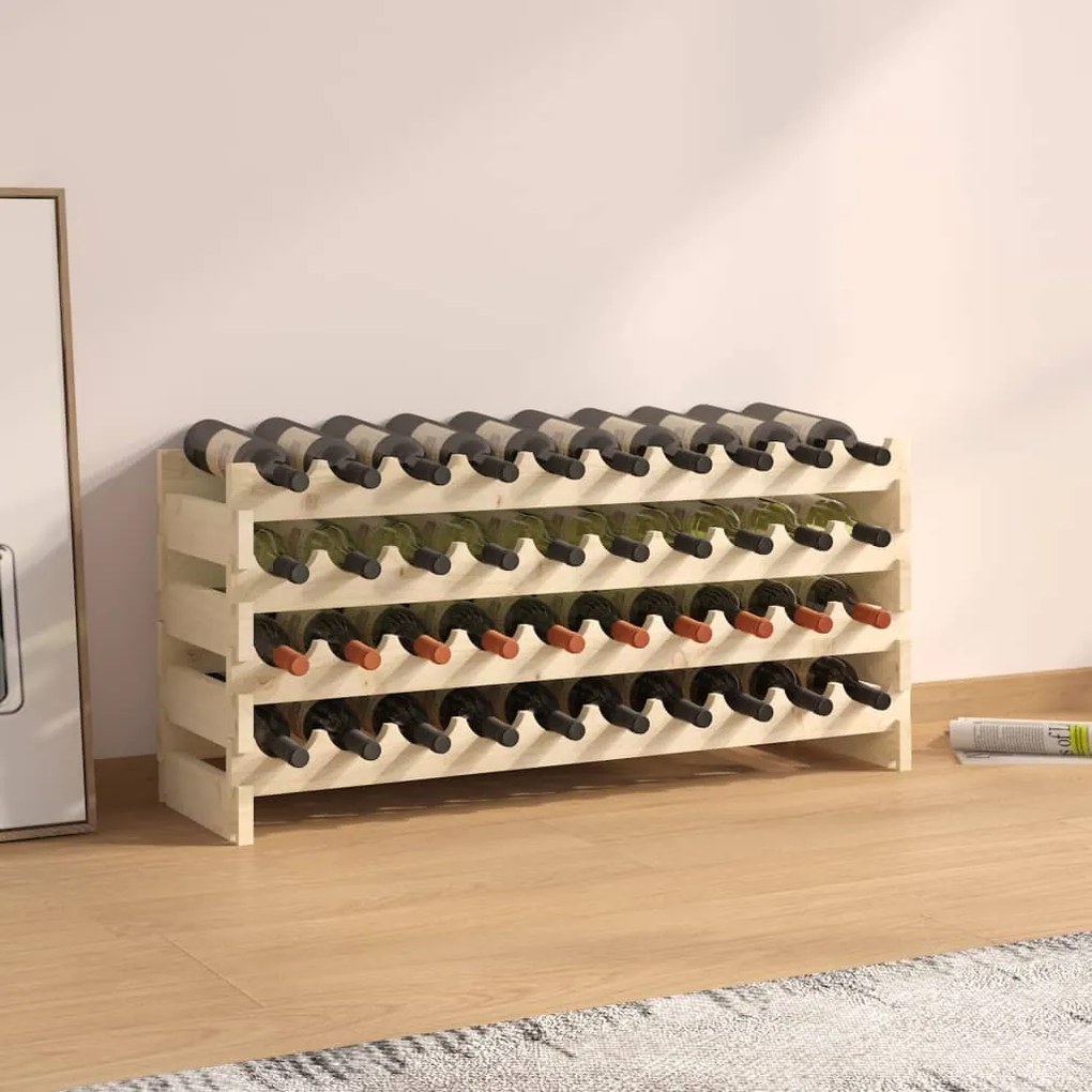 vidaXL Ραφιέρα Κρασιών 101 x 29 x 46 εκ. από Μασίφ Ξύλο Πεύκου