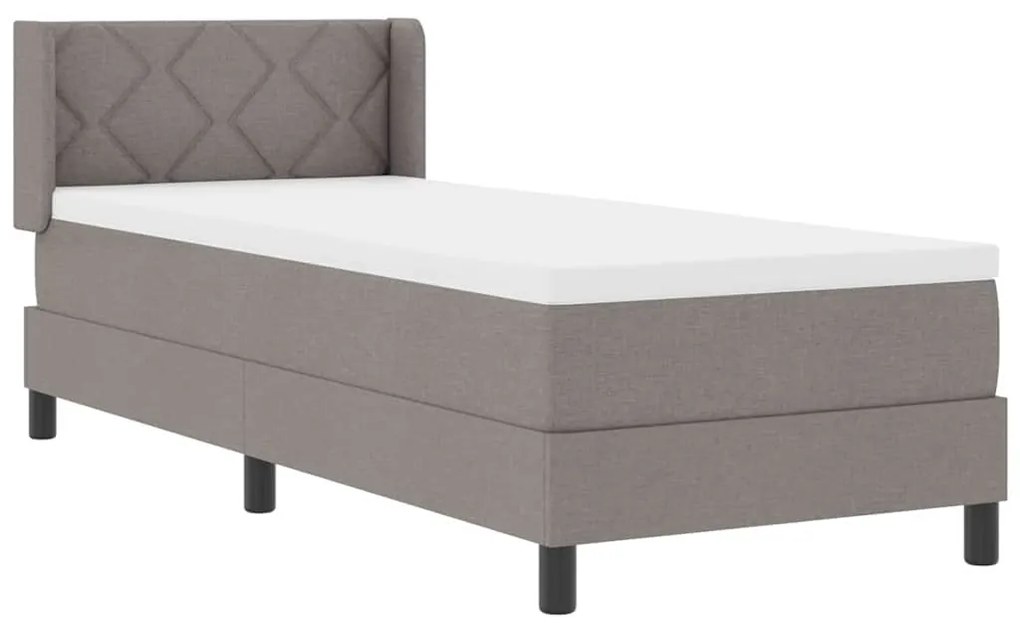 vidaXL Κρεβάτι box spring με στρώμα με στρώμα Taupe 80 x 200 cm