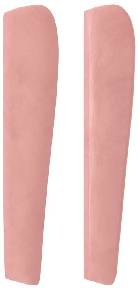 vidaXL Κεφαλάρι με Πτερύγια Ροζ 163x23x118/128 εκ. Βελούδινο