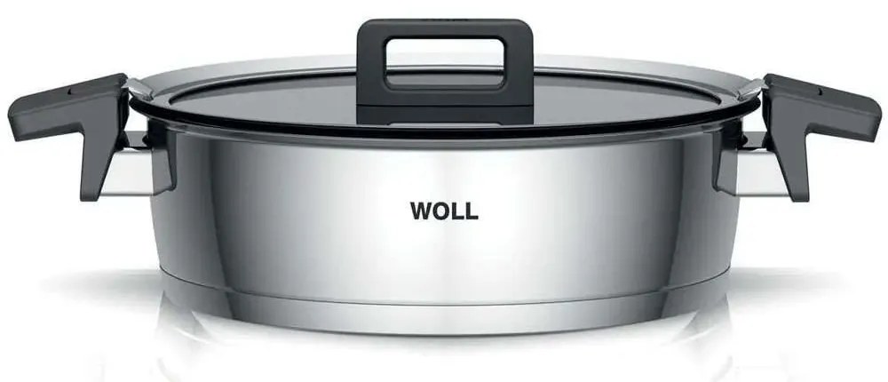 Σωτέζα Αντικολλητική Με Καπάκι Concept 828NC 28cm 4,8lt Inox Woll 28cm Stainless Steel
