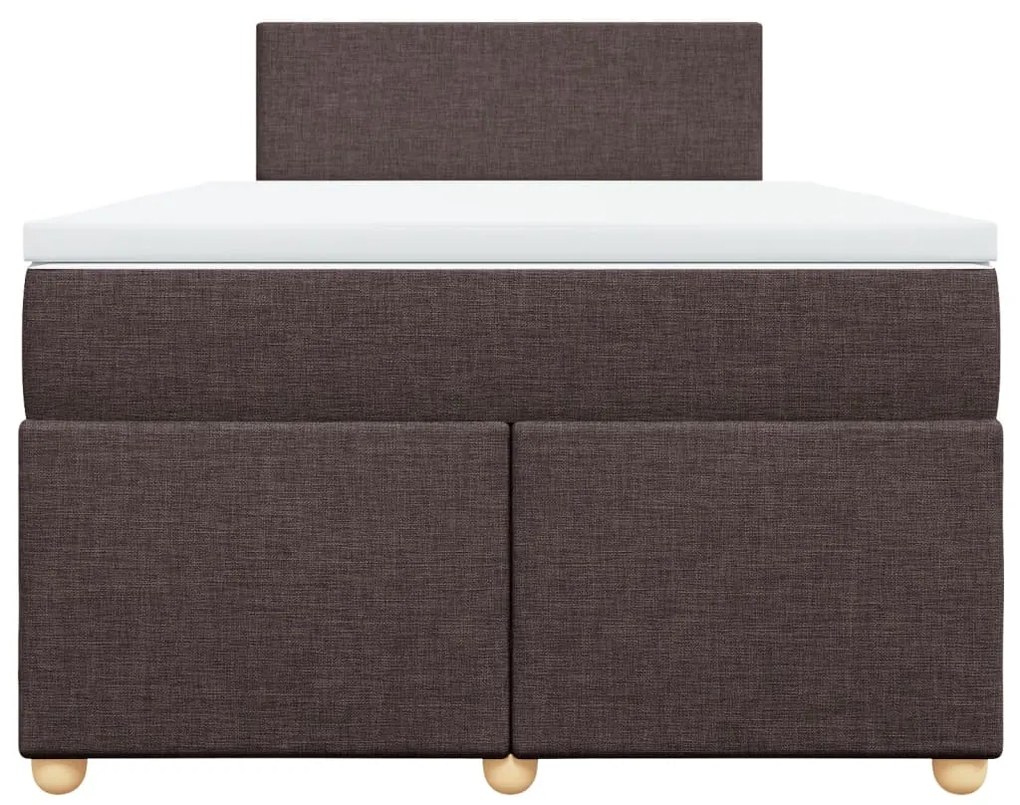 ΚΡΕΒΑΤΙ BOXSPRING ΜΕ ΣΤΡΩΜΑ ΣΚΟΥΡΟ ΚΑΦΕ 120X200 ΕΚ. ΥΦΑΣΜΑΤΙΝΟ 3288943