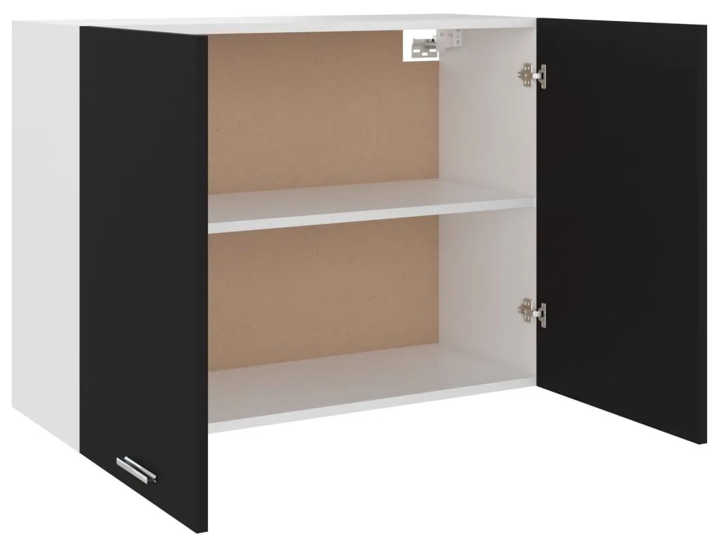 vidaXL Κρεμαστό Ντουλάπι &quot;Lyon&quot; Μαύρο 80x31x60 εκ. από Τεχνητό Ξύλο