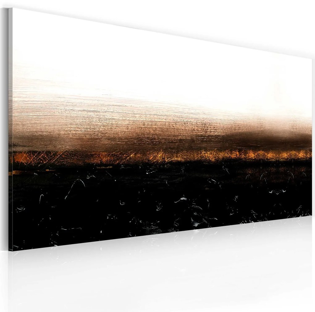 Χειροποίητα ζωγραφισμένος πίνακας - Black soil (Abstraction) 120x60