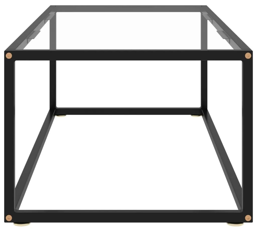 vidaXL Τραπεζάκι Σαλονιού Μαύρο 100 x 50 x 35 εκ. με Ψημένο Γυαλί
