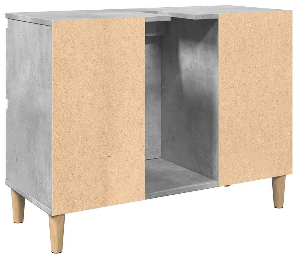 vidaXL Ντουλάπι Νιπτήρα Γκρι Σκυρ. 80 x 33 x 60 εκ. Επεξεργασμένο Ξύλο