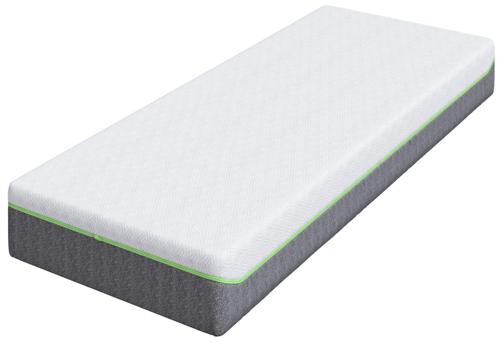 vidaXL Στρώμα Λευκό, Γκρι 70 x 200 cm Pěna