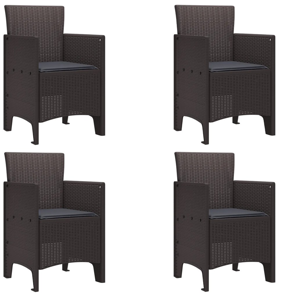 vidaXL Σετ Φαγητού Κήπου 5 pcs Καφέ 150 x 100 x 73 εκ.