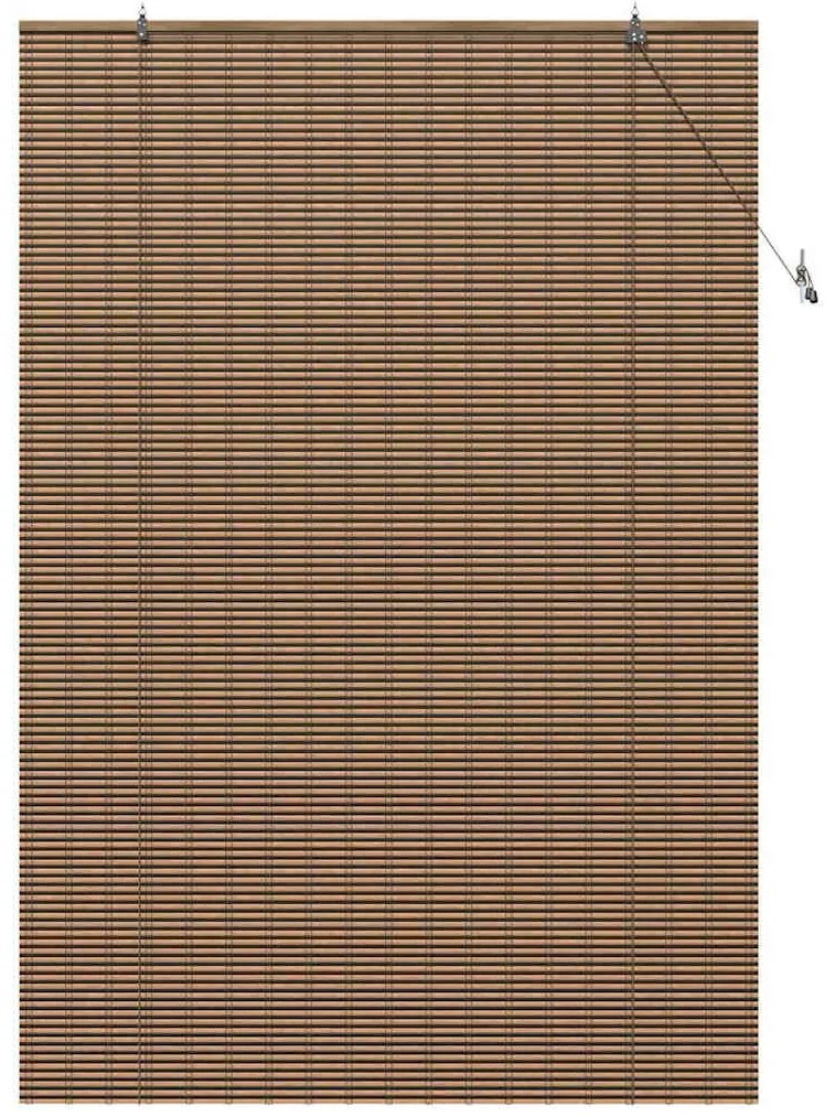 vidaXL Ρολό Παραθύρου με κουρτίνες Καφέ 150 x 220 cm Μπαμπού