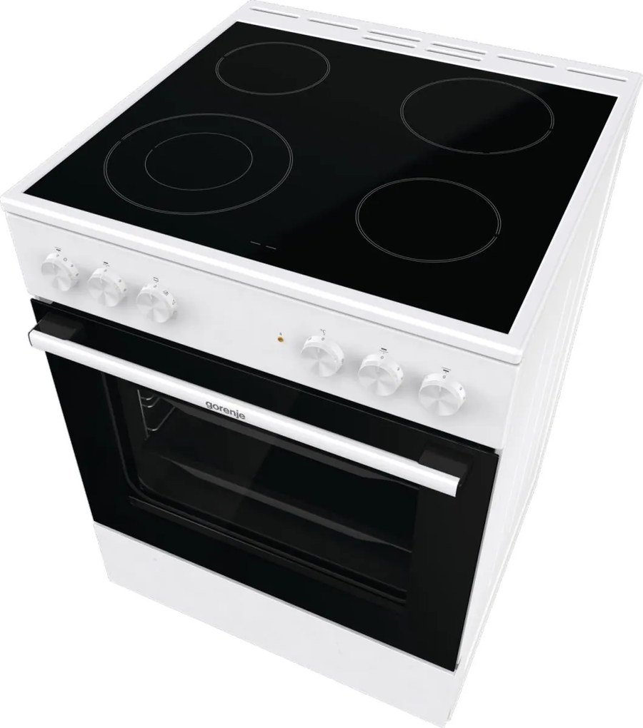 Ηλεκτρική Κεραμική κουζίνα Gorenje Λευκή GEC6A41WC 60x60x85 εκ.