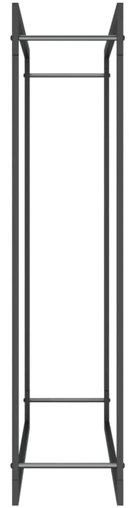 Ραφιέρα Καυσόξυλων Ματ Μαύρο 110x28x116 εκ. Ατσάλι - Μαύρο