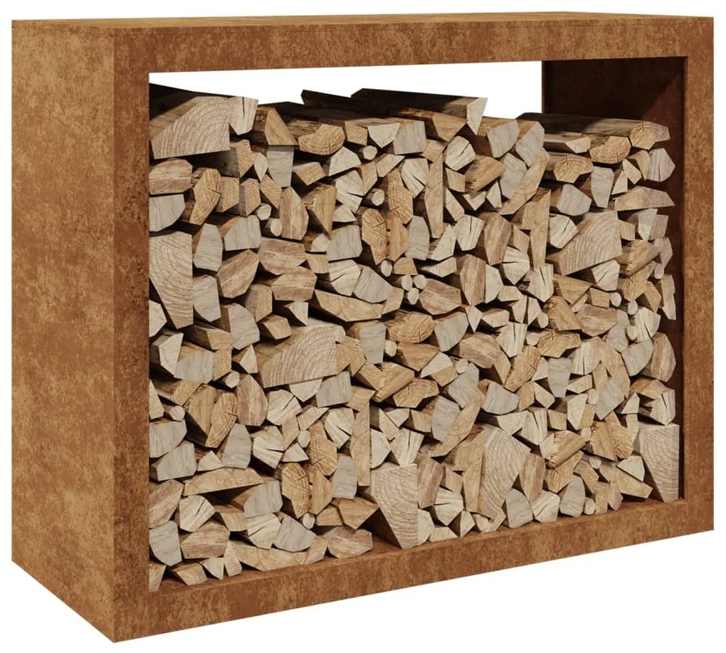 Ράφι για καυσόξυλα vidaXL 100x40x80 cm Ατσάλι σκληρυθέν στον αέρα