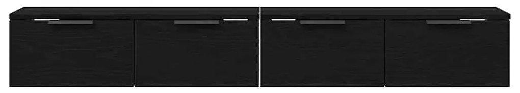 vidaXL Ντουλάπα Τοίχου με συρτάρι 2 pcs Μαύρη δρυς 68 x 30 x 20 εκ.