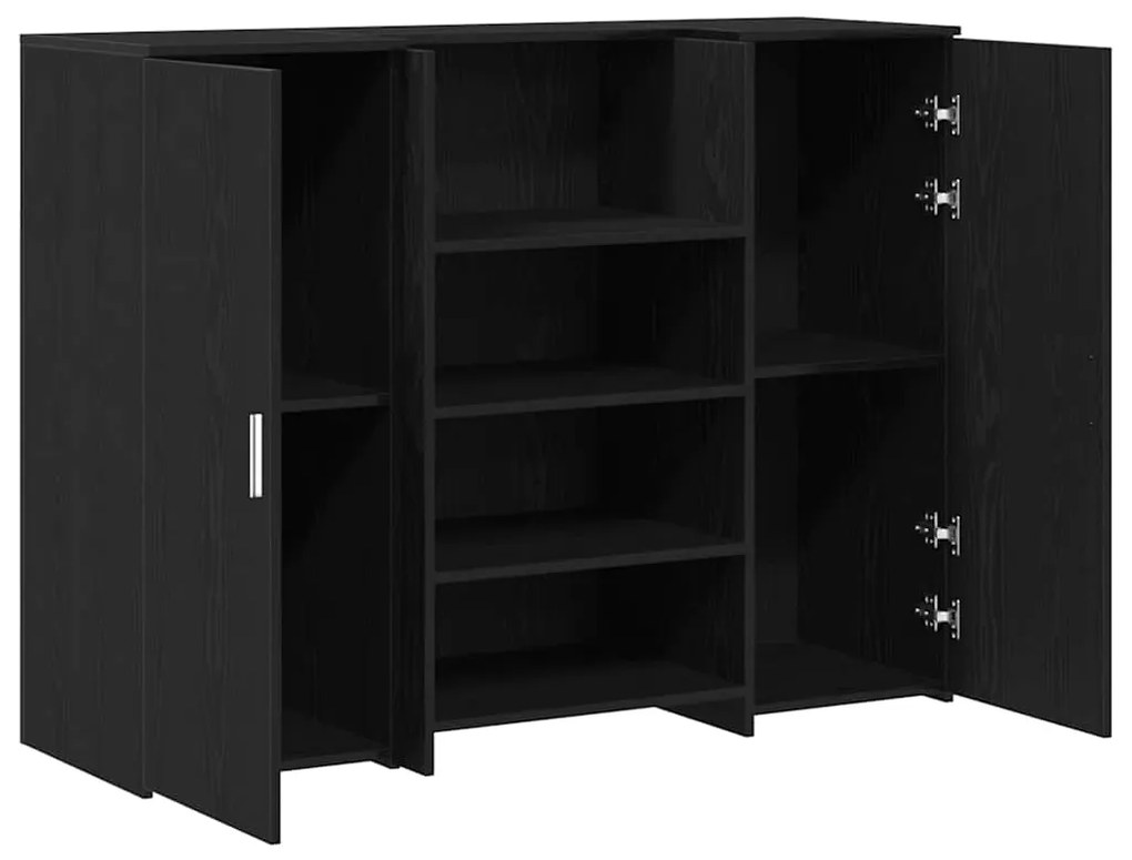 vidaXL Γραφείο υποδοχής Μαύρο Δρυς 135x50x103,5 εκ. Επεξεργασμένο Ξύλο