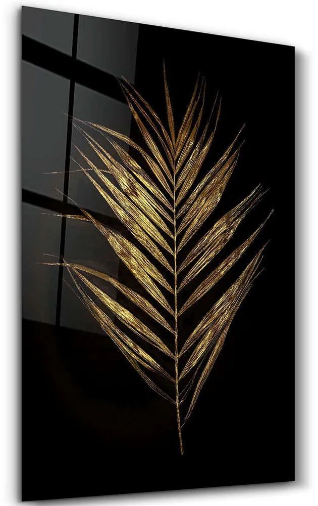 Πίνακας Γυάλινος 672BRS1478 70x110cm Black-Gold Wallity Κάθετοι Glass