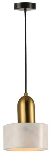 Κρεμαστό Φωτιστικό Οροφής Μάρμαρο Marble H140 Φ15 Viokef 4266100 Λευκό