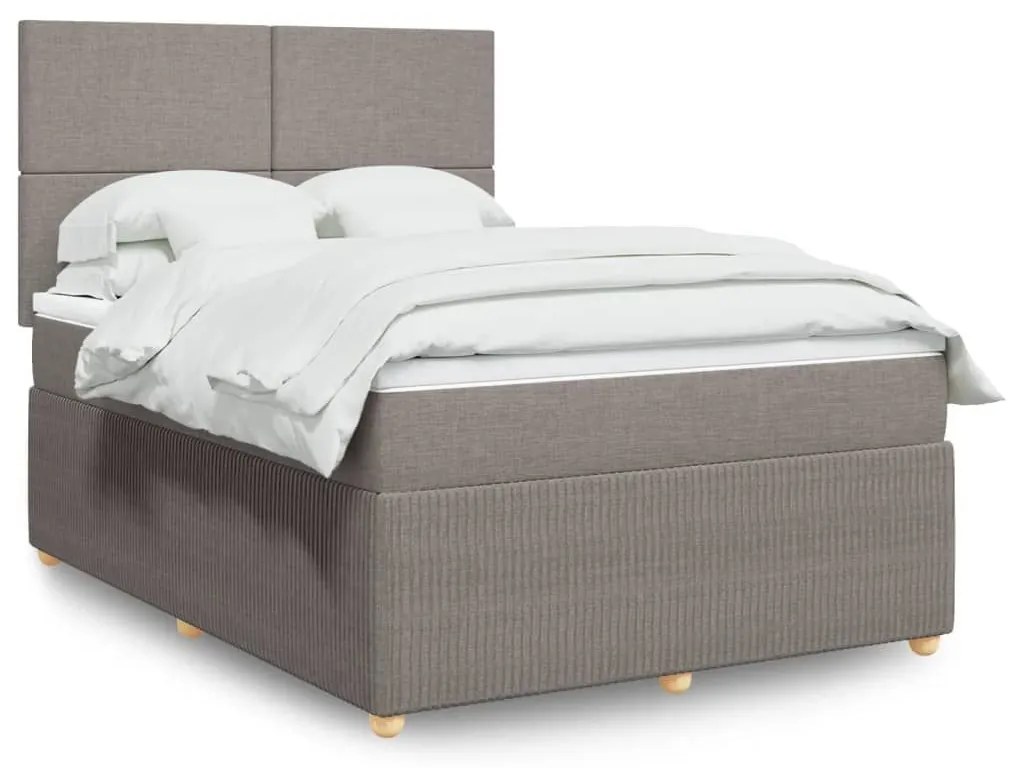 ΚΡΕΒΑΤΙ BOXSPRING ΜΕ ΣΤΡΩΜΑ TAUPE 140X200 ΕΚ. ΥΦΑΣΜΑΤΙΝΟ 3292076