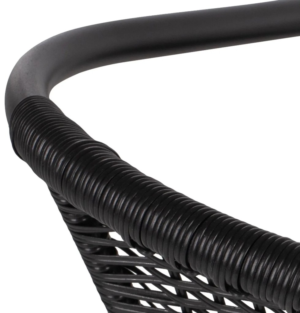 Καρέκλα - Πολυθρόνα CAMEL C5015.03 Μαύρη Μεταλλική με Wicker 50x55x73Y εκ. 50x55x73 εκ.