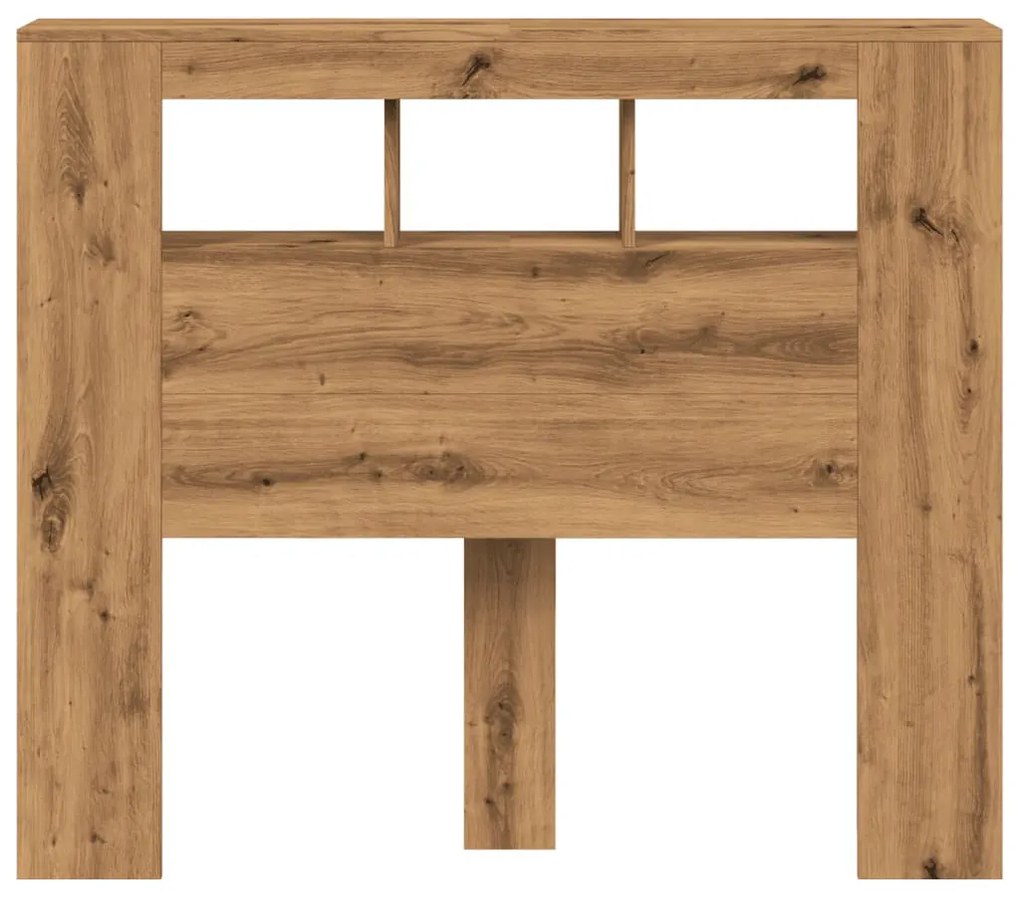 vidaXL LED κεφαλάρι Artisan Oak 120x18,5x103,5 cm Κατασκευασμένο ξύλο