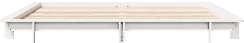 vidaXL Σκελετός Κρεβ. Χωρίς Στρώμα Λευκό 160x200 εκ Μασίφ Πεύκο