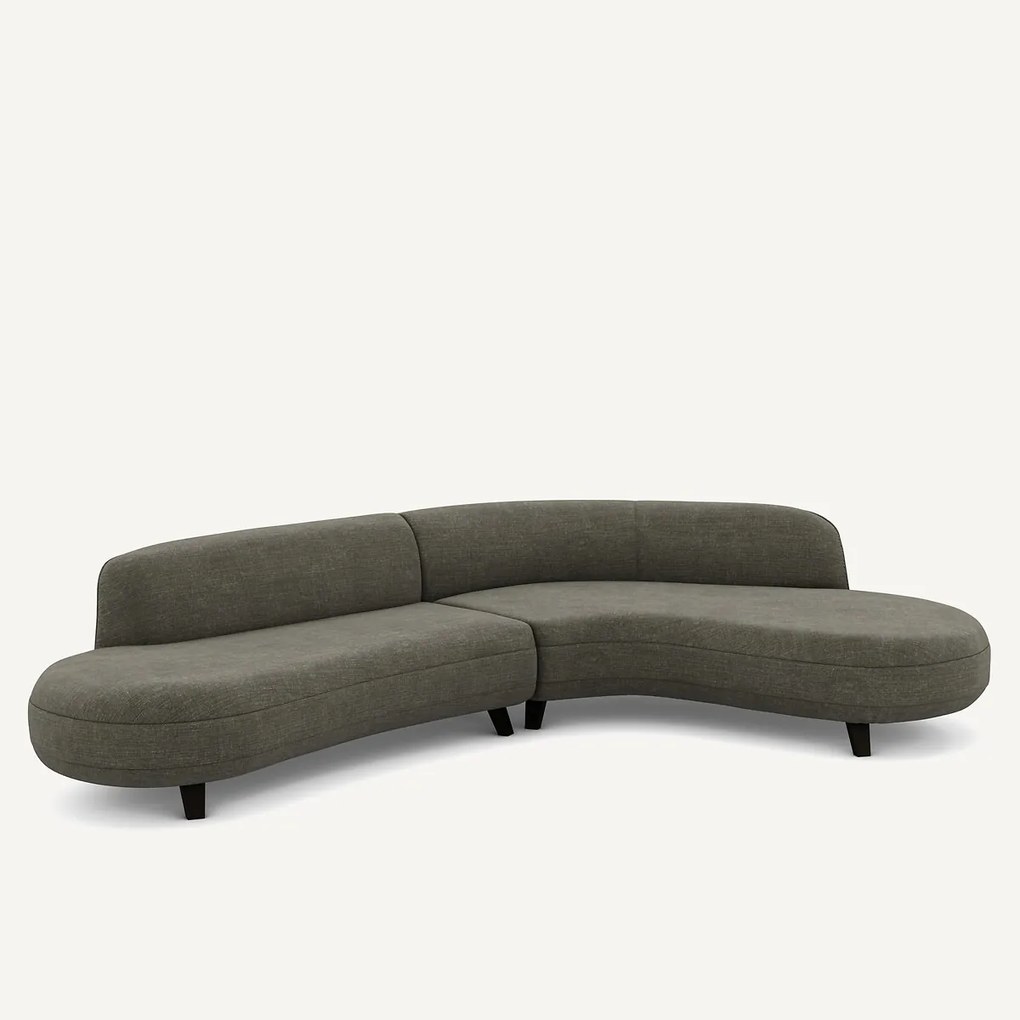 Γωνιακός καναπές από βαμβάκι λίνο - Rosebury design E.Gallina