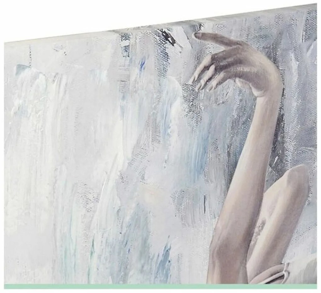Πίνακας DKD Home Decor Καμβάς Γκρι Μπλε Ξύλο Λευκό (100 x 3 x 100 cm) (x2)