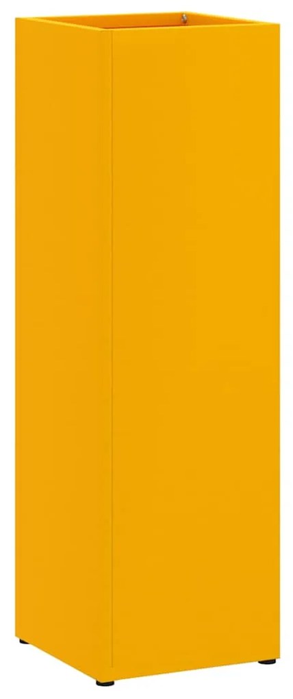 vidaXL Σχέδιο & βάση αποθήκευσης Μουσταρδί 15.5 x 15.5 x 49 εκ Ατσάλι