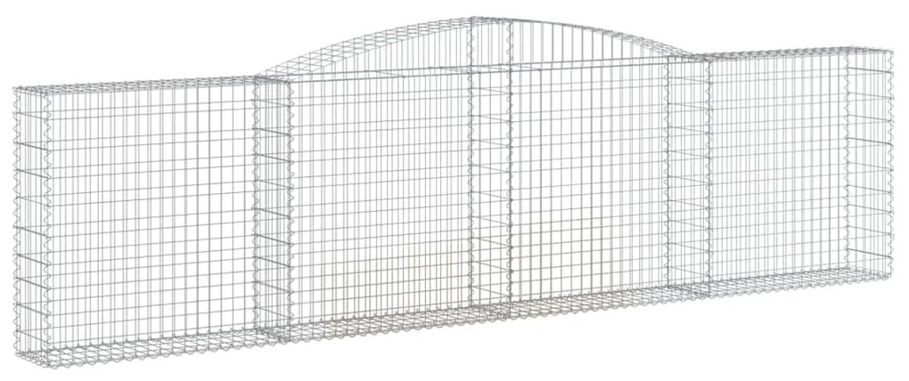 vidaXL Συρματοκιβώτια Τοξωτά 3 τεμ. 400x30x100/120 εκ. Γαλβαν. Ατσάλι
