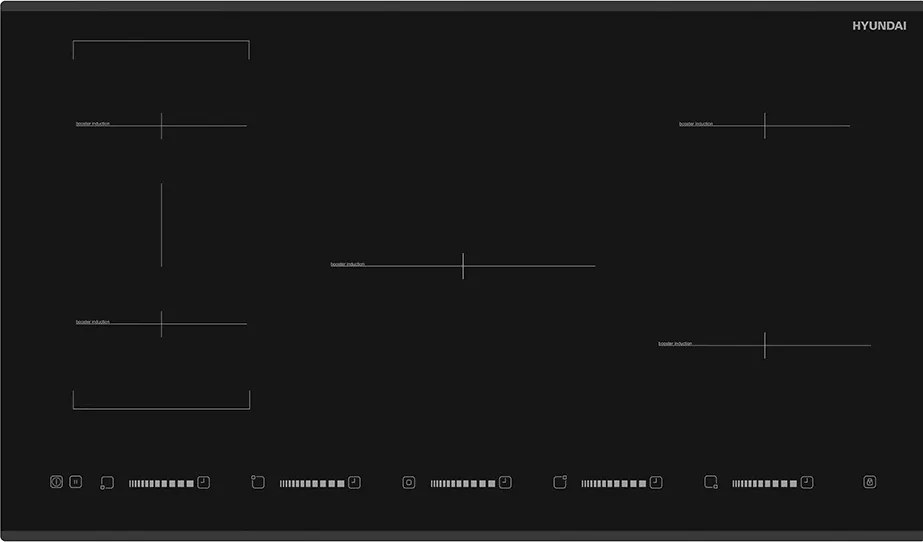 Hyundai HBIH20-95GL Επαγωγική Εστία Αυτόνομη με Λειτουργία Κλειδώματος 89x52εκ.